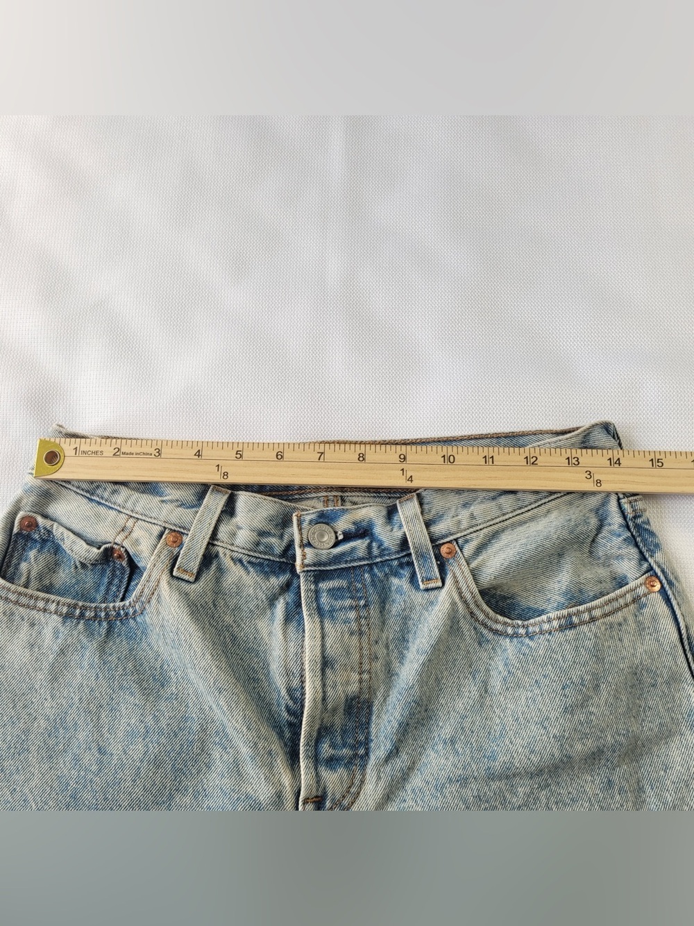 ✅ Levi’s classic 501 90s Light Wash Straight Leg Jeans size 27 - Picture 6 of 12